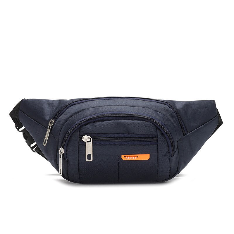 Borsa a tracolla Casual Unisex marsupio impermeabile borse a tracolla solide a tracolla marsupio da uomo marsupio marsupio da viaggio: Navy