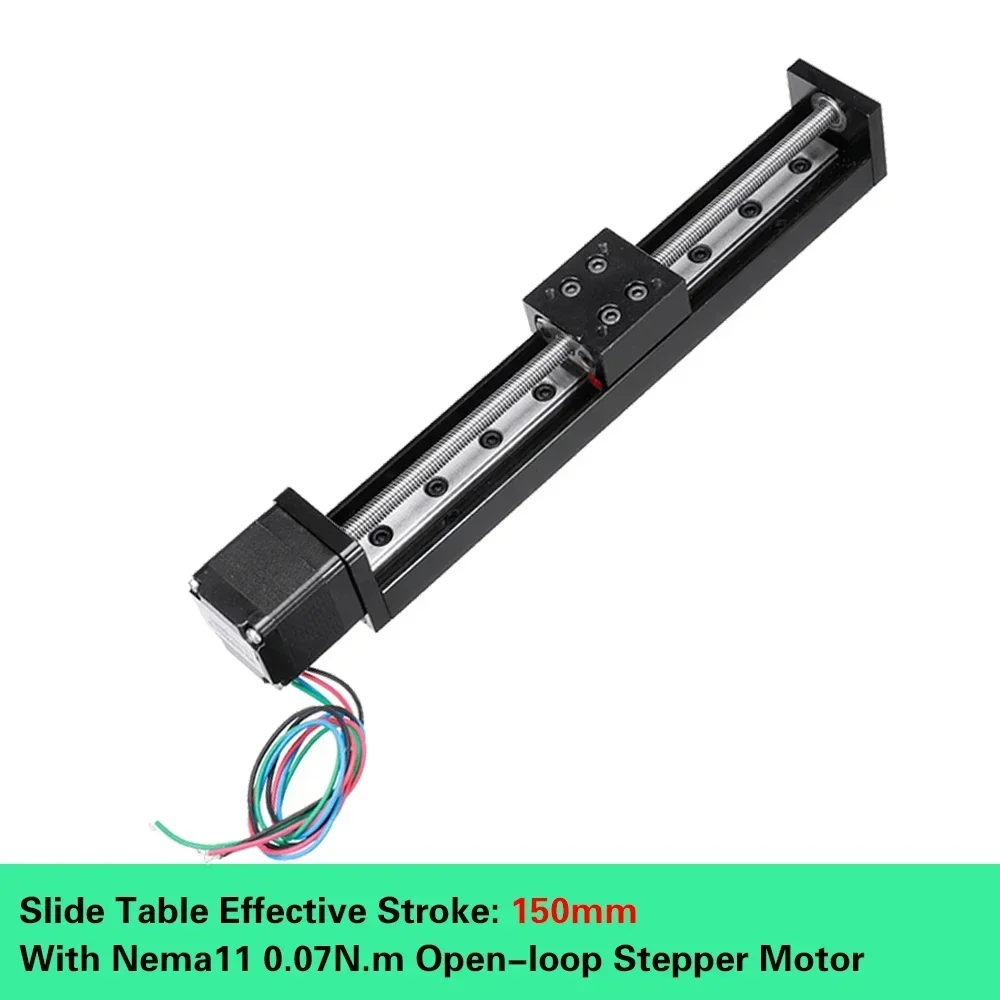 Motorized Slide Table T-type Linear Guide Rail Stage Mini Sliding Table Motor Drive Kit Electric Linear Module Z Axis 50-300mm: Orange / 35mm