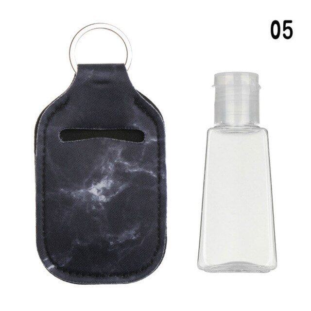 1PC 30ml Empty Hand Sanitizer Bottle Mini Portable Travel Silicone Disinfect Gel Bottles Refillable Bottles with Keychain Ring: 5