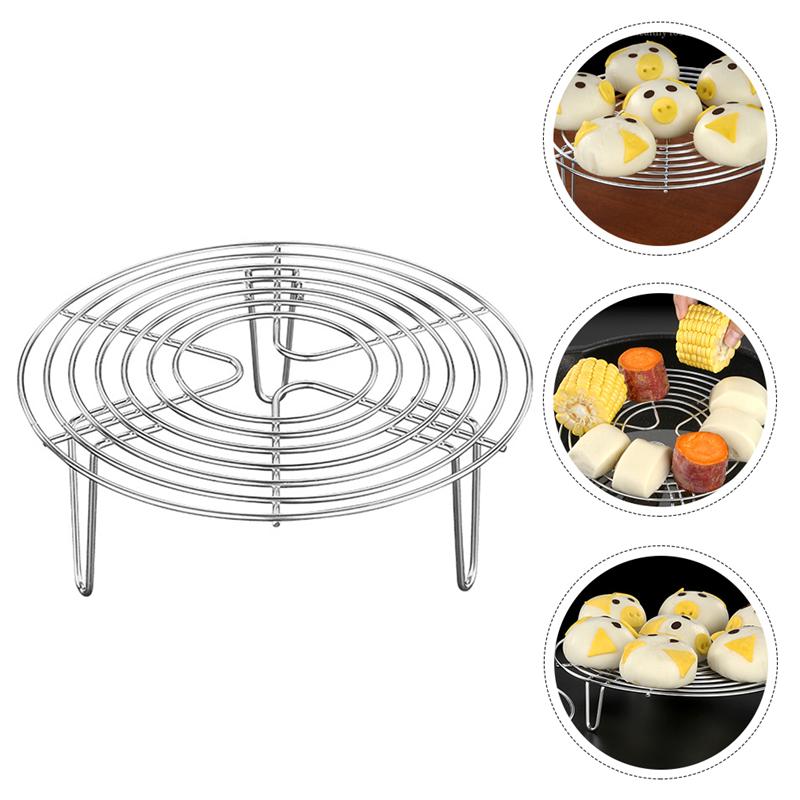 2022 Stainless Steel Steamer Egg Storage Rack Multi-Purpose Round Cooling Rack for Steaming Kid Acessories