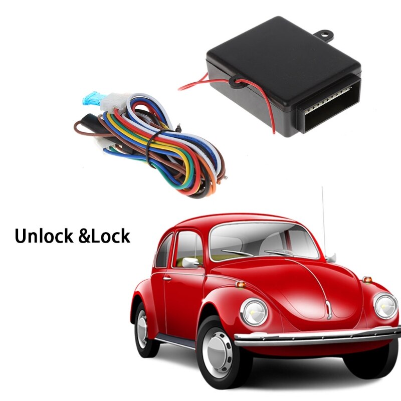 Universal Car Alarm Systems Auto Remote Central Kit Door Lock Locking Vehicle Keyless Entry System with 2 Remote Controllers
