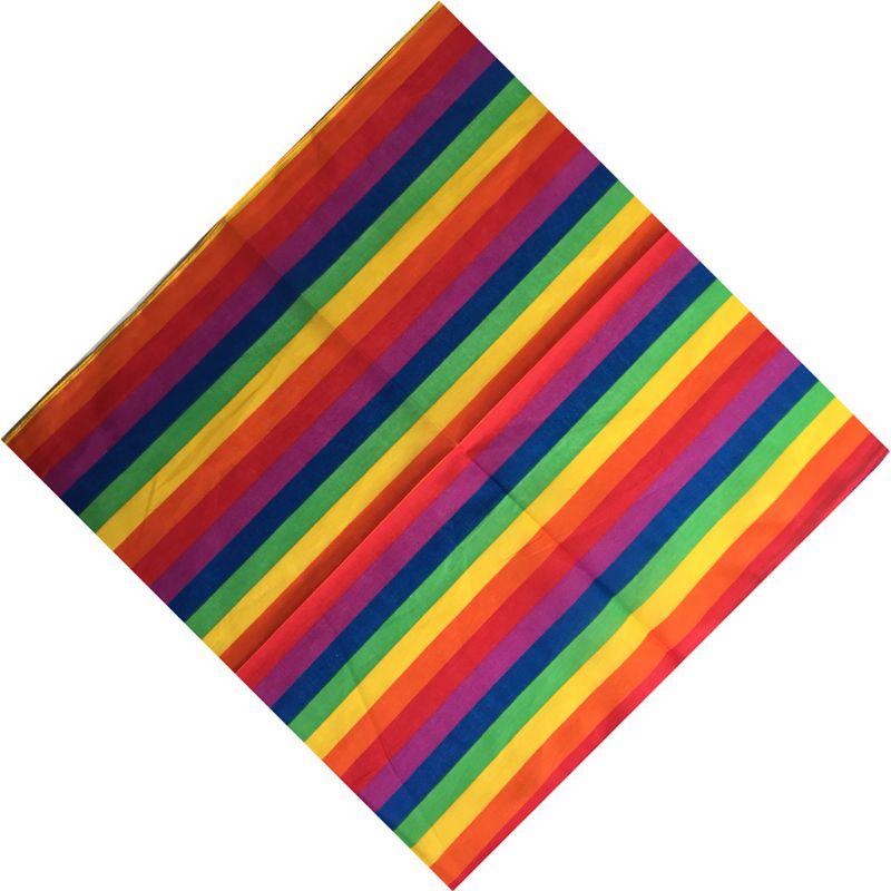 Festival Rainbow-Bandana cuadrada de algodón con bolsillo de 55x55CM Unisex, pañuelo para la cabeza, para desfile Gay, corbata para el cuello: 1