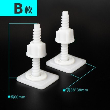 2Pcs toilet seat cover Fixings Plastic toiletseat Screws Quick Release Hinge toilet Mounting connector Repair Parts: B