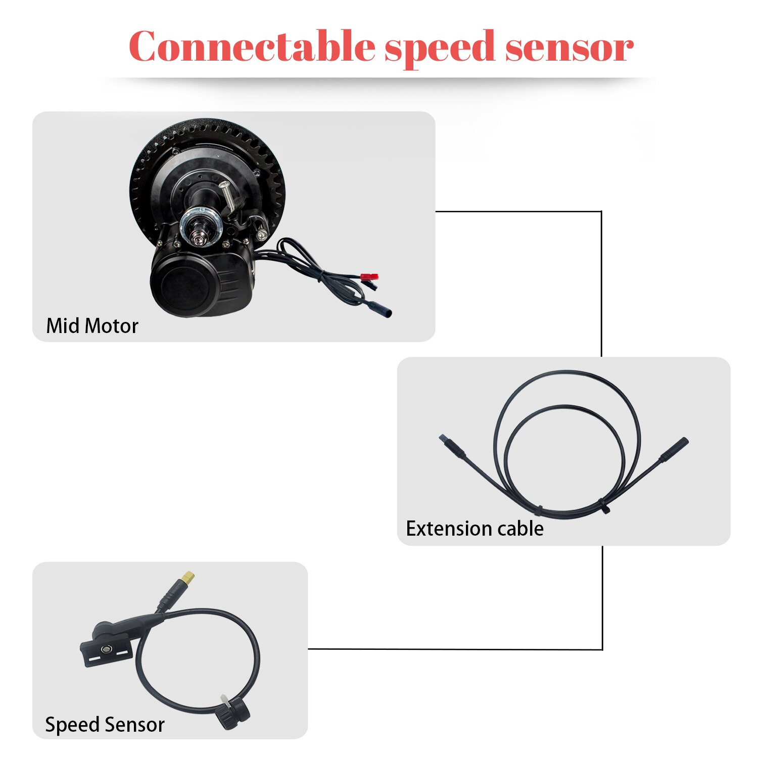 TongSheng Extension Cable for Display Speed Sensor TSDZ2 Mid Drive Motor ebike conversion kit