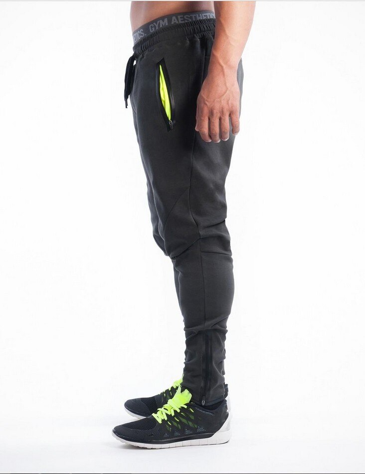 Neue Männer Sport Schlauch Gamaschen Fitness Grau Spiel rot Baumwolle Fitnessstudio Hosen Sportbekleidung für Männer FußBall Joggen Schweiß Hosen