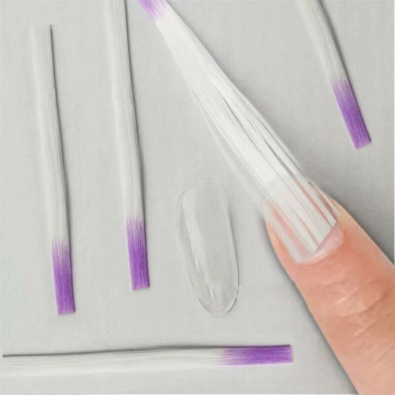 10Stck Fiberglas Nagel Erweiterung Glas Fibernails Gel Formular Nagel Seide Gebäude hoch Verlängerung Manikübetreffend Acryl Tipps wickeln,HT14-E