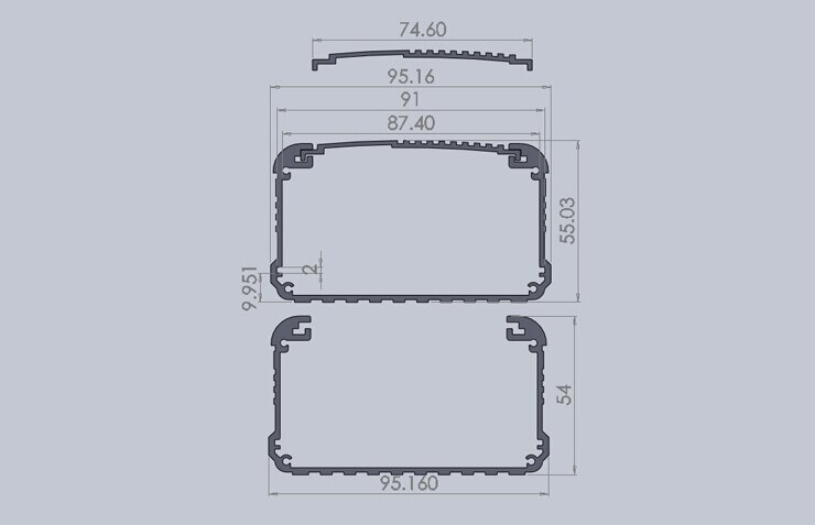 Boîtier en aluminium pour projets électriques, bricolage, fer noir,