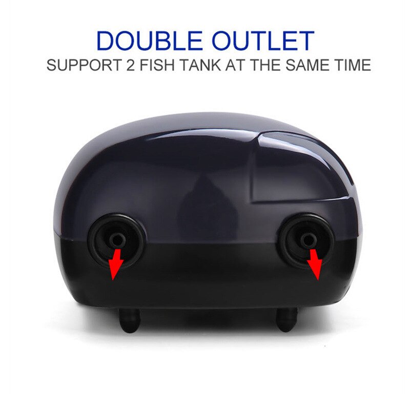 220v akvarie luftpumpe akvarium mini kompressor enkelt dobbelt udtag med kontraventil rør vandtilbehør 3w 5w
