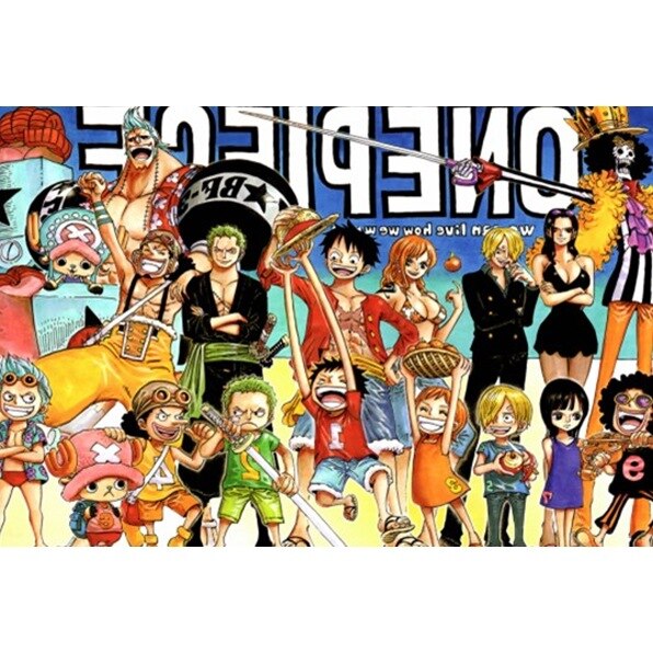 Pirates One Piece Jigsaw Puzzle 5000 Pieces Super King Jigsaw Puzzle 1000 Pieces of Wood Adult Luffy Cartoon: Juvenile Early Grown Wood 1000 Pieces Send Large Poster