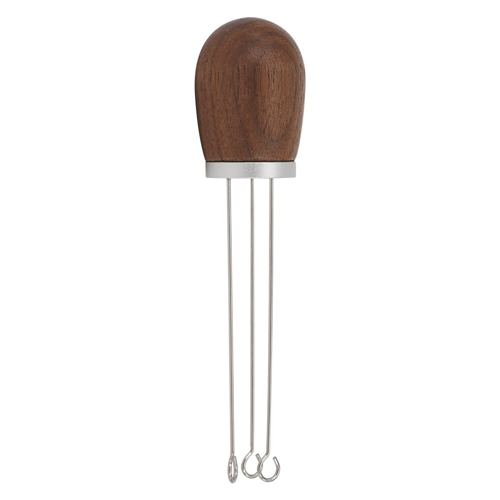 Needle Pin Coffee Tamper Distributor Espresso Stirrer Stirring Tool Stainless Steel Solid Wood Handle Coffee Leveler Accessories: E