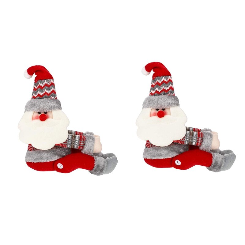 2 Pieces Christmas Curtain Buckles Curtain Tiebacks for Xmas Home Decor Window Accessories (Santa Claus)