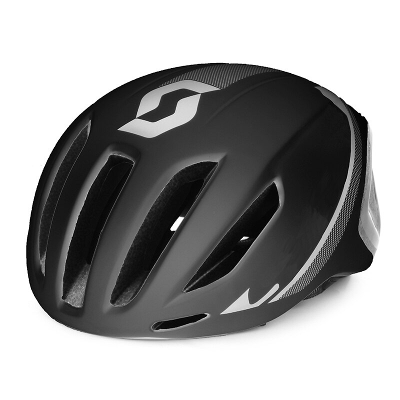 Rød cykelhjelm landevejscykelhjelm aerohjelm voksne mænd triathlon tri race cykel tt hjelme casco ciclismo bicicleta hombre: Sort hvid