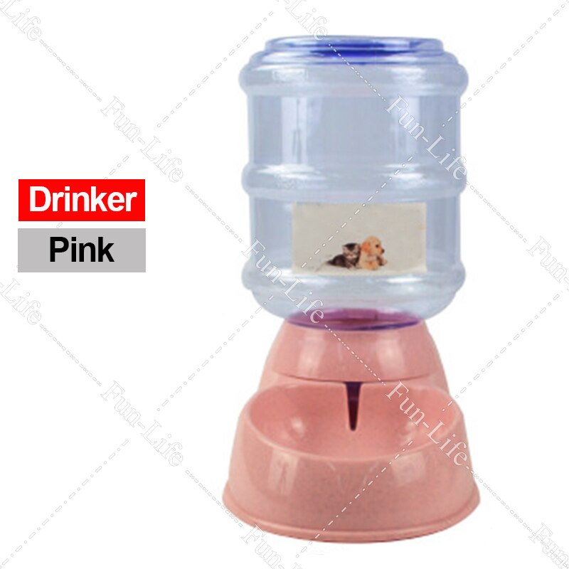 Automatische drinkbakken voor huisdieren, katten en honden, 3.8l voerbakken, drinkbakken voor huisdieren, voerbak voor huisdieren, waterbak voor huisdieren, automatische drinkbakken voor honden: Roze drinker