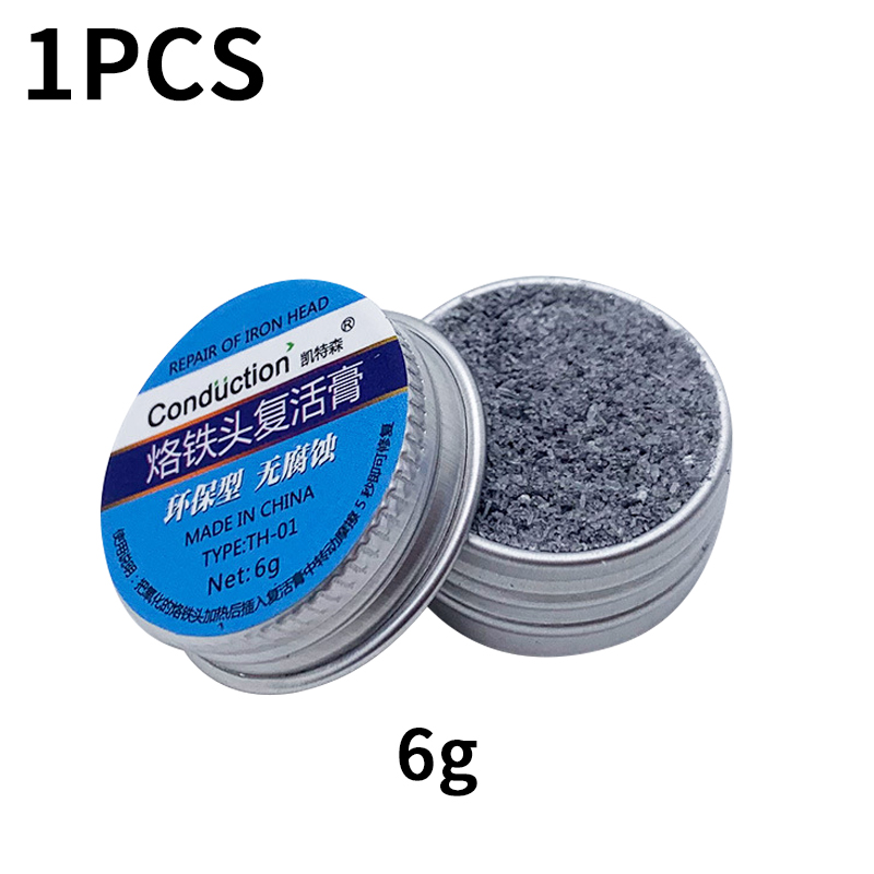 Soldering Iron Tip Tinner Activator Tip Cleaner Remover Lead Free Non-stick Tin Solder Cream for Oxide Head Resurrection: black
