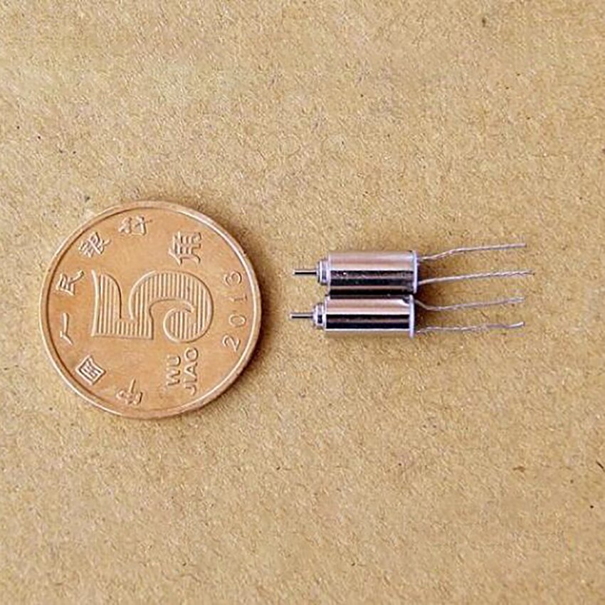 4*8 kerneløse motorer hul kop motor 3.7v ultra-mikro ndfeb magnetisk lille motor med 2 hårde ben , 60000 rpm, udgangsaksel 0.7mm