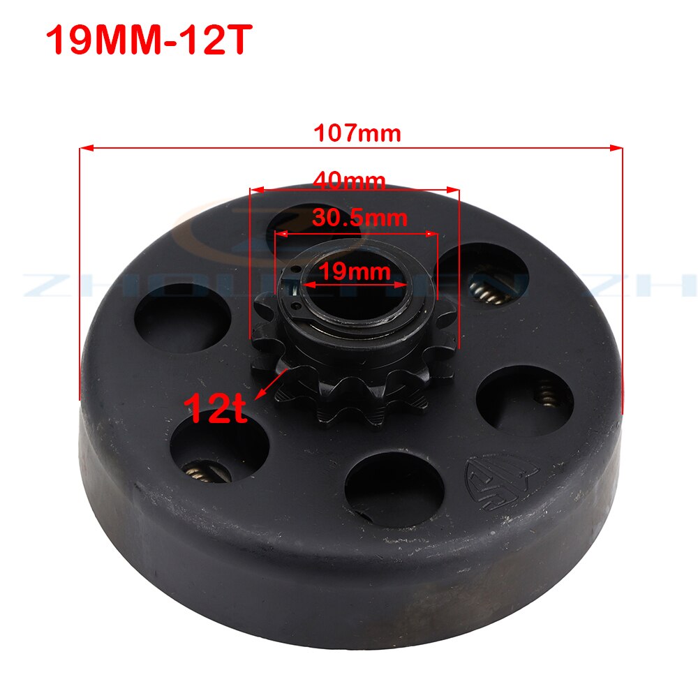 19mm 20mm Kreisel Automatische Kupplung 3/4 &quot;10&quot; 11 &quot;12&quot; 13 &quot;14&quot; 18Zahn 420\35\428 kette für gehen Kart Spaß Kart Minibike Motor-: 19mmX12t