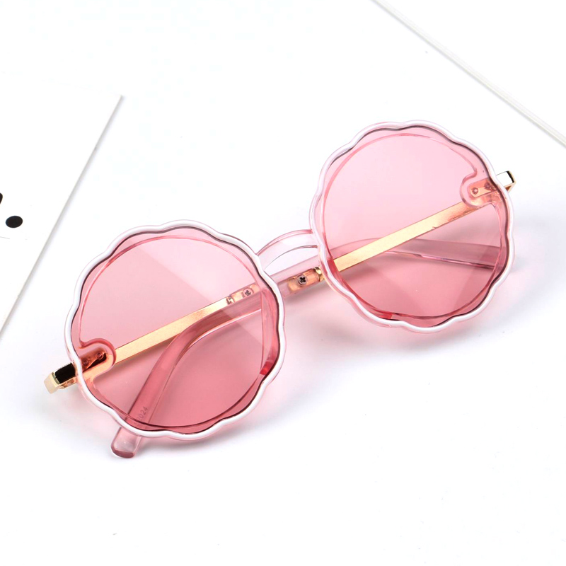 Zilead baby solbriller rund innfatning personlighet solbriller blondere barnebriller uv - motstandsdyktig trendy takrenne og jenter: 4