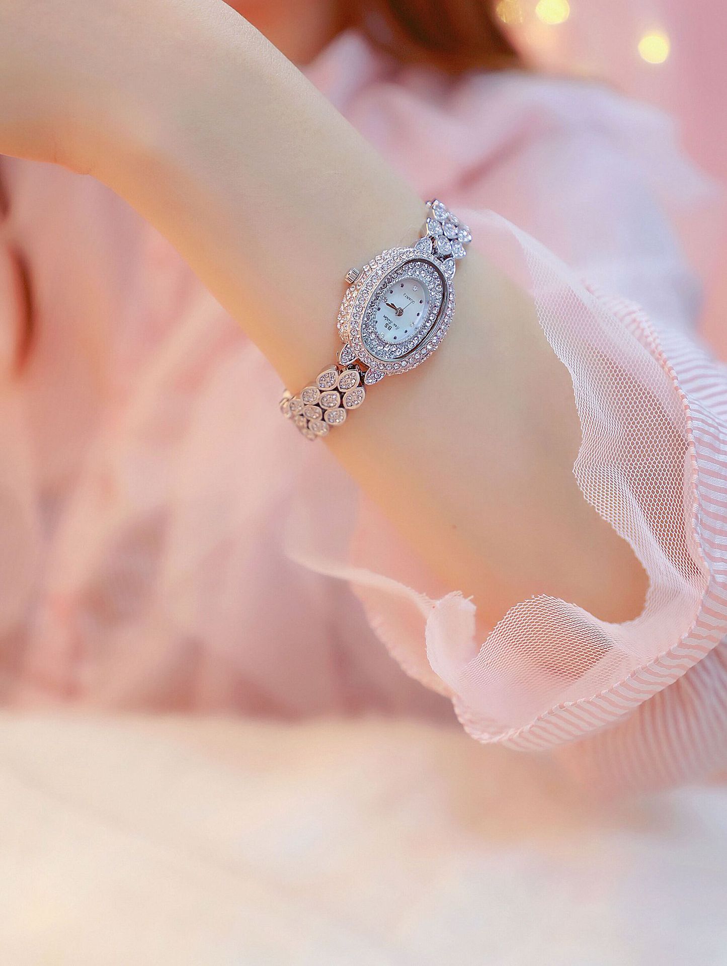 Gouden waterdichte dameshorloge met volledige diamanten dameshorloge armband uniek polshorloge merk luxe