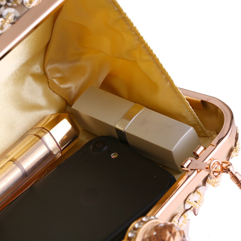 Chi Belle top luxury paillette shining extravagant evening clutch bag silk-stocking banquet bracelet trendy case wallet