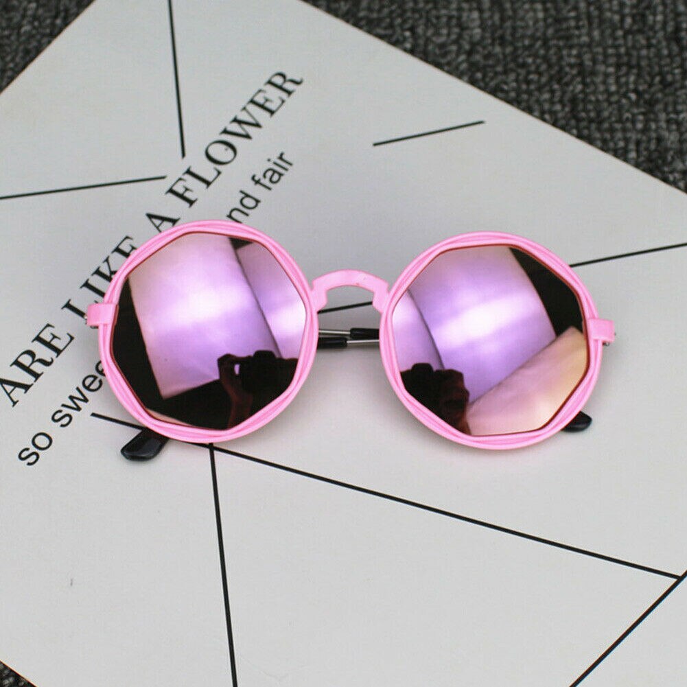 Retro Kids Zonnebril Mode Jongens Meisjes Ronde Goggle Kleurrijke Zonnebril Frame Brillen voor Kinderen Nieuw Speelgoed: Pink Reflective