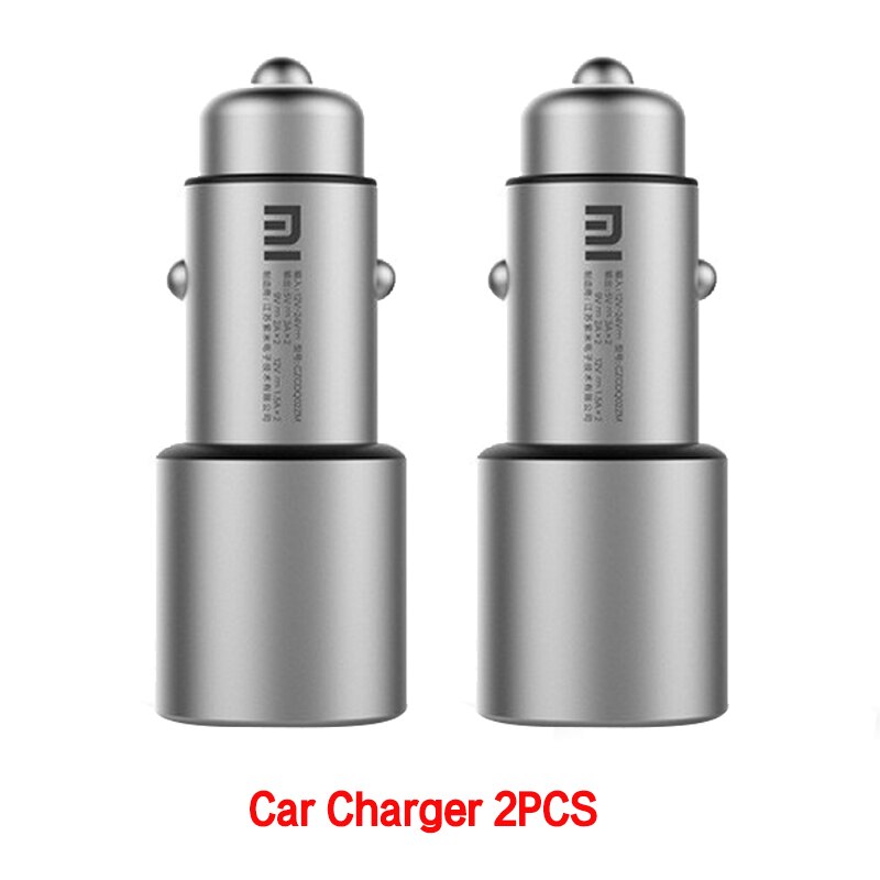 Original Xiaomi Car Charger QC 3.0 Dual USB Quick Charge 5V/3A 9V/2A Mi Car-Charger For Android iOS For iPhone Samsung Huawei: 2PCS