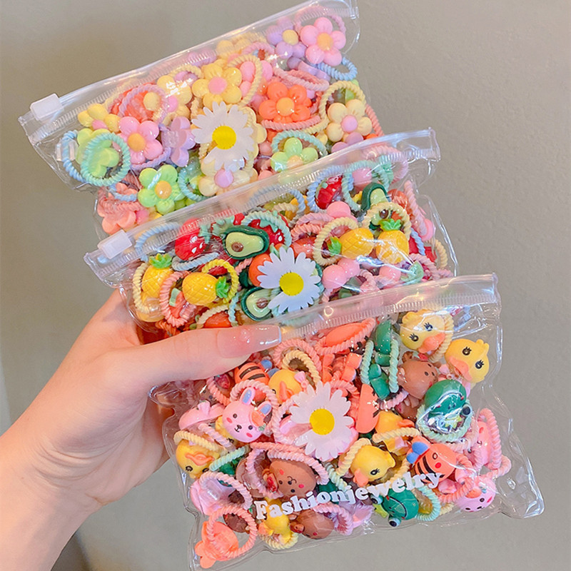 10/20 unids/set nuevas diademas bonitas de dibujos animados para niñas bandas elásticas para el cabello accesorios para el cabello para niños Scrunchies adornos para la cabeza