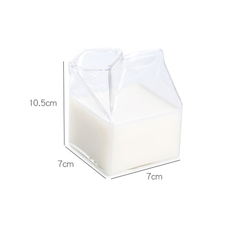 Snel 1 stuk 250ml halve pint melkpak stijl mini creamer kan glas melk mok wijnglazen kopje koffie kopje mok