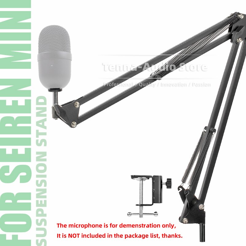 Für RAZER SEIREN Mini Mikrofon Ständer Tisch Schreibtisch Ausleger Aufnahme Halfter Halterung Tabletop Klemme Suspension Mic Boom Arm