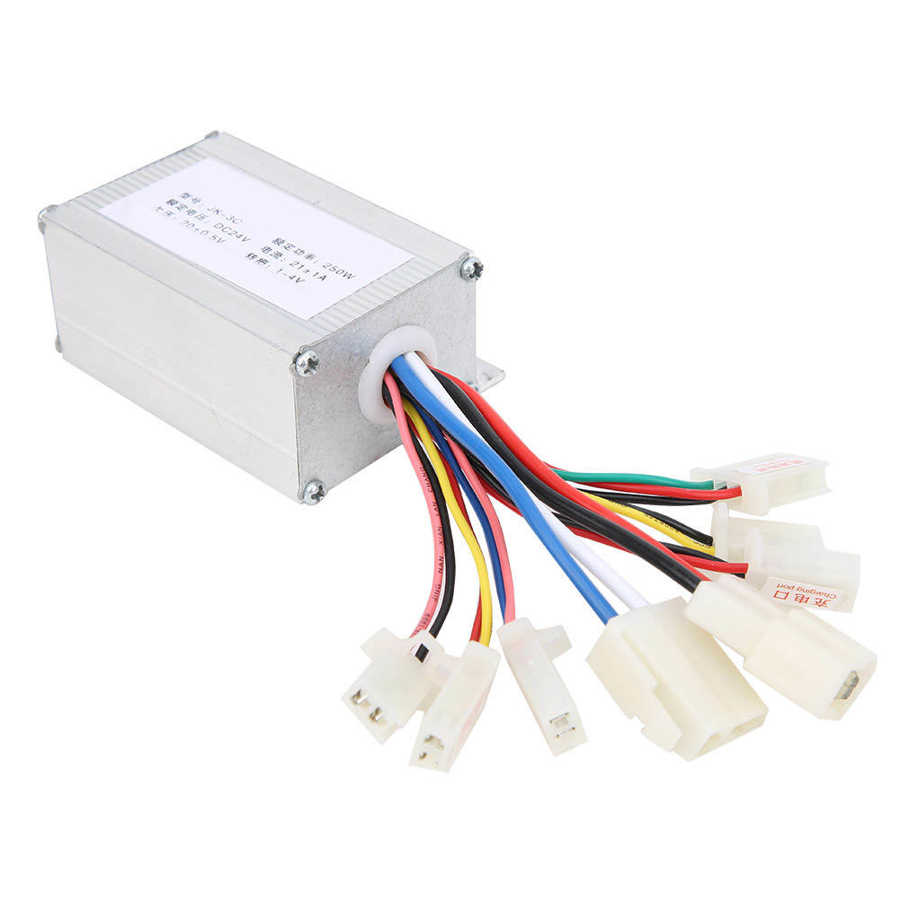 24V 250W Elektrische Fahrrad Rolle Motor- Regler Bausatz Elektrische Schloss EU Ladegerät 100 ‑ 240V