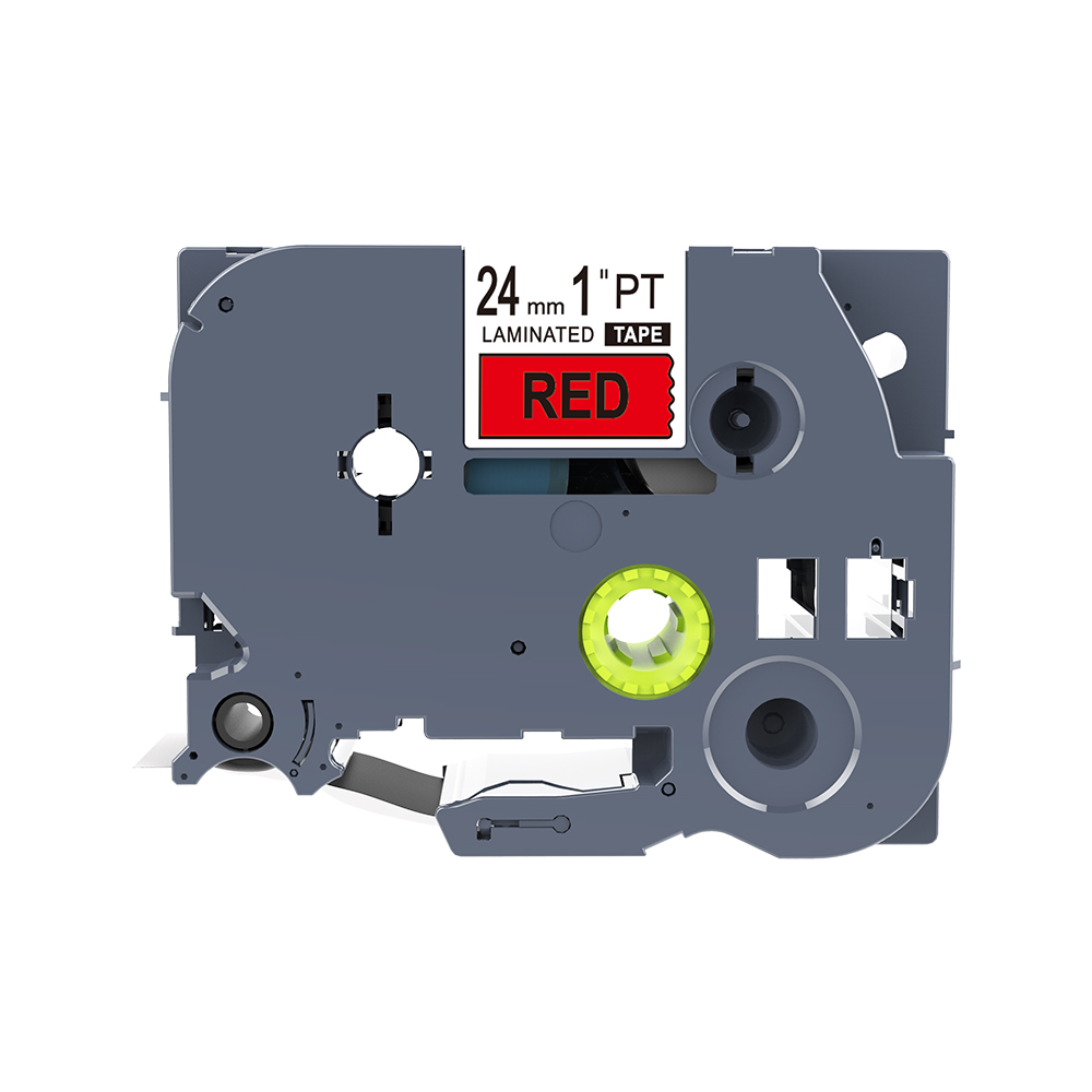 1PCS TZ2-251 TZe251 Black on White 24mm for Brother TZ Laminated Label Tape Compatible for P-touch Label Machine PT330 PT-E550: Black-Red