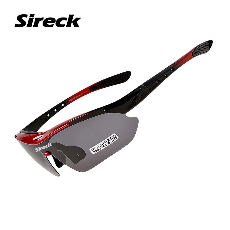 Sireck 3 Styles Cycling Glasses Polarized Sunglasses For Men Women Road Bike Bicycle Eyewear Ciclismo Sports Cycling Accessories: SGL001RD Red