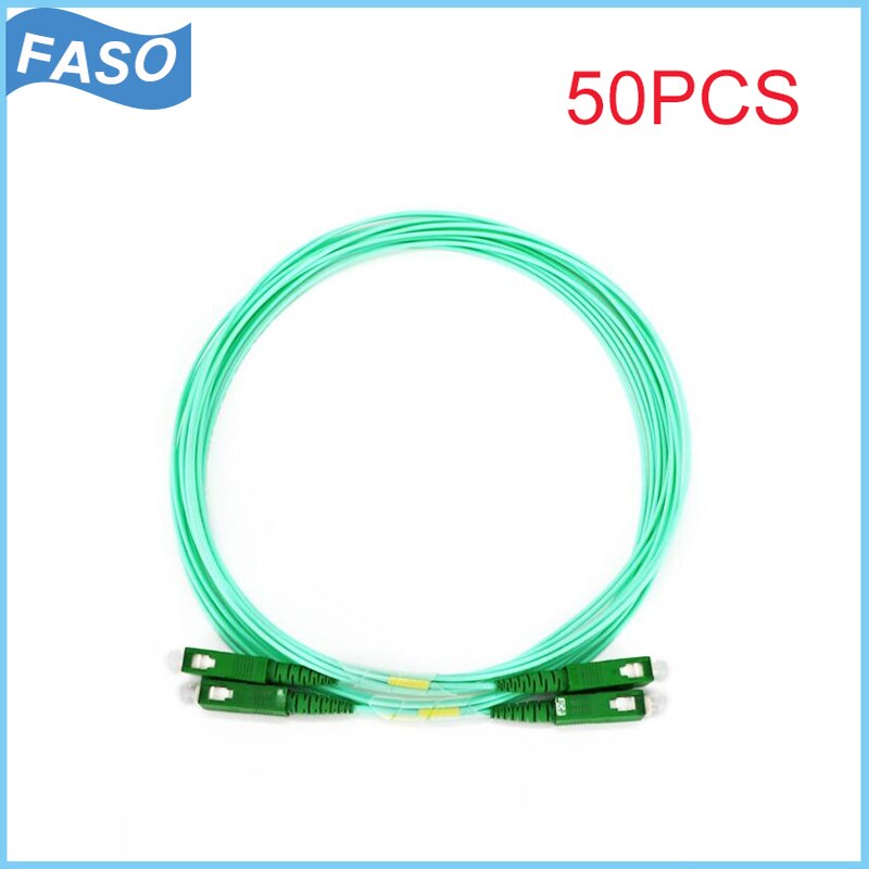 SC APC To SC APC Patch Cord SX Core Single Mode G652D 1.6mm Diameter Aqua Turquoise Fiber Optic Cable Fiber Optic Patch Cord