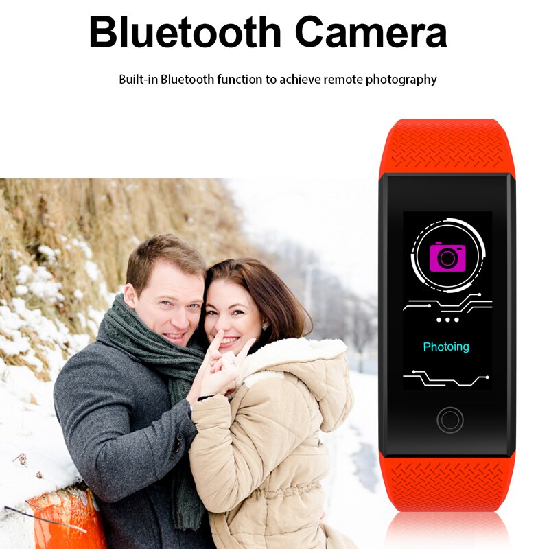 Smart watch  qw18 ip68 vandtæt smartband puls søvnmåler sports passometer fitness tracker bluetooth smartwatch