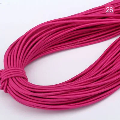 2Mm Kleurrijke Hoge Ronde Elastische Band Ronde Elastische Touw Rubber Band Elastische Lijn Diy Naaien Accessoires 5meter