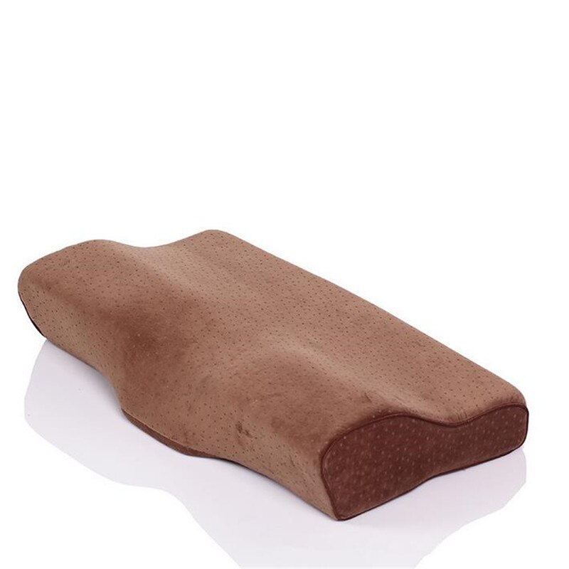 1PC Memory Foam Pillow Neck Protection Slow Rebound Memory Foam Butterfly Shaped Pillow Health Cervical Neck 20#: B