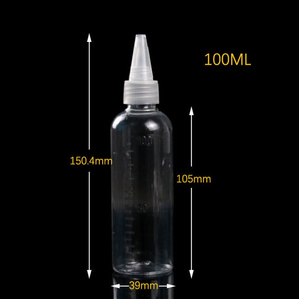 5PCS 30 ml/50 ml/100 ml Met Geschaald Tip Fles Doseren Fles Extrusie PET Plastic Emulsie doseren Fles Hervulbare Fles