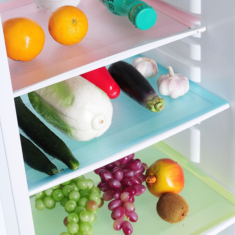 4Pcs Vegetable Food Fresh Keeping Mat Refrigerator Drawer Absorbent Sponge Anti-Corrosion Pad Fruit Fresh-Keeping Mat