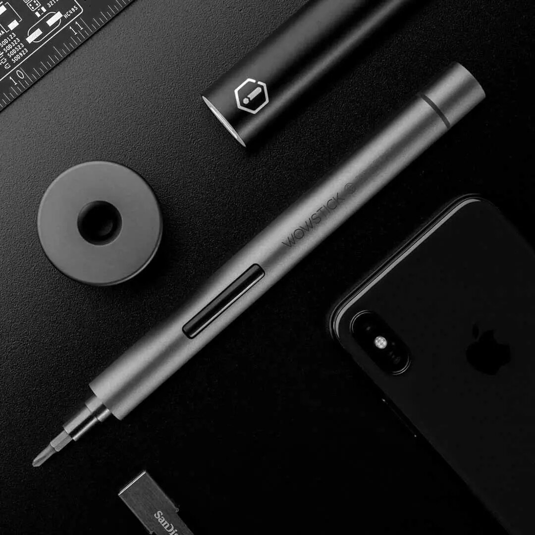 Xiaomi Wowstick 1F Pro Mini tournevis électrique Kit de tournevis électrique sans fil Rechargeable avec batterie au Lithium lumière LED