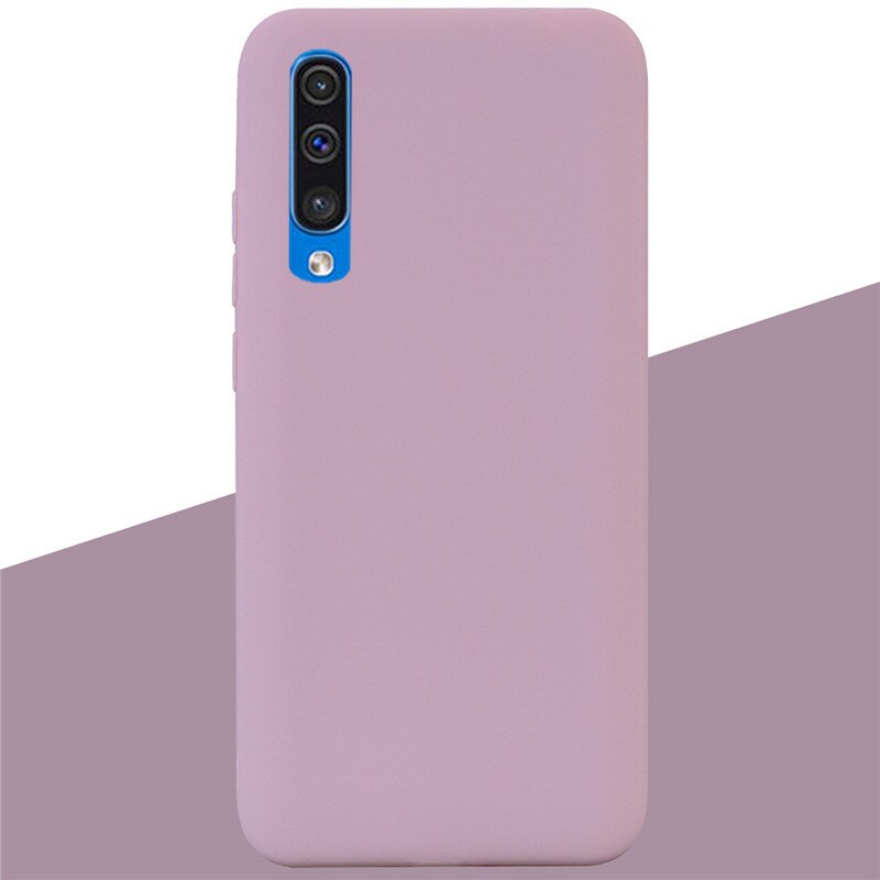 Für Samsung Galaxy A50 Fall Silikon Transparent Zurück Abdeckung Telefon Fall Für Samsung A50 A505 A505F SM-A505F EINE 50 Weichen TPU Fall: 15 Lotus Pink