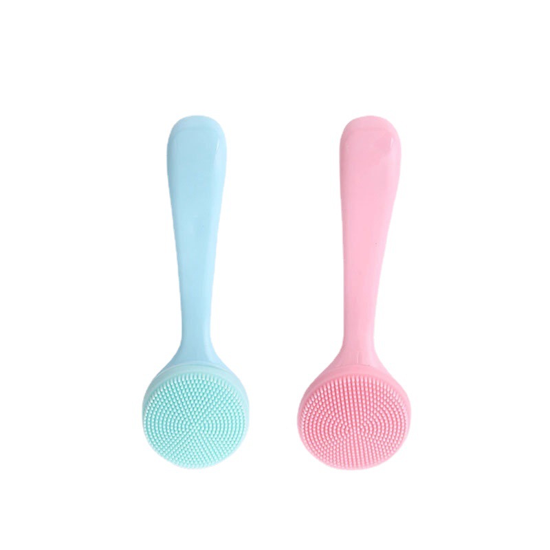 Double Sided Silicone Facial Cleanser Brush Soft Hair Face Massage Wash Brush Blackhead Remover Portable Skin Care Tool