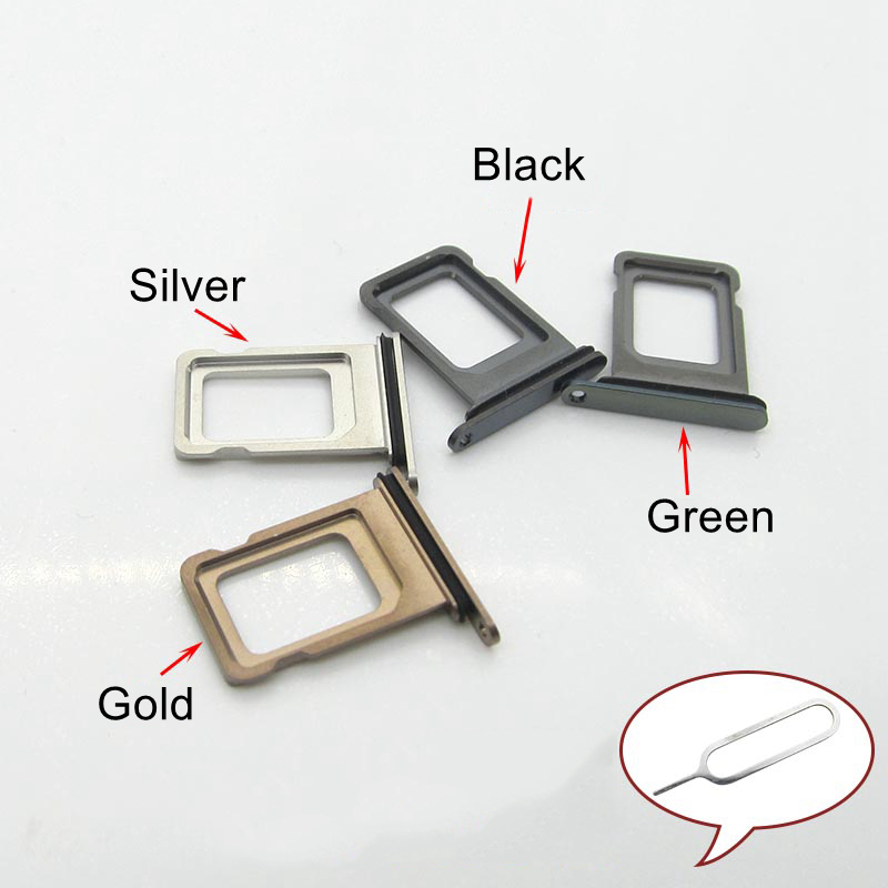 Single Dual SIM Card Tray Slot For iPhone 11 Pro Max Sim Tray Holder Slot Socket Adapter For iPhone 11Pro Max Replacement Parts