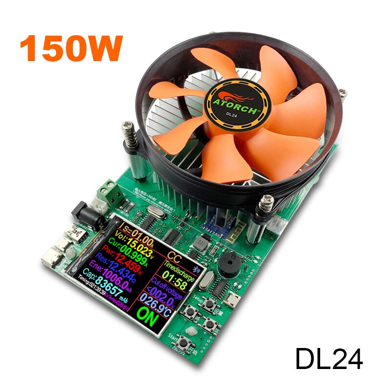 2.4"inch Color APP DC tester electronic load battery capacity monitor discharge charge power Internal resistance meter checker: DL24