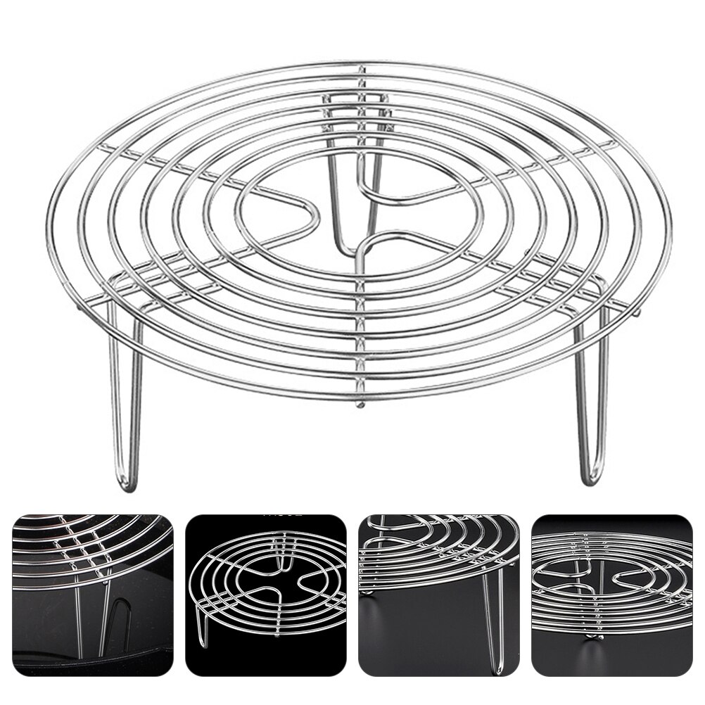 Stainless Steel Steamer Rack Multi-Purpose Round Cooling Rack for Steaming