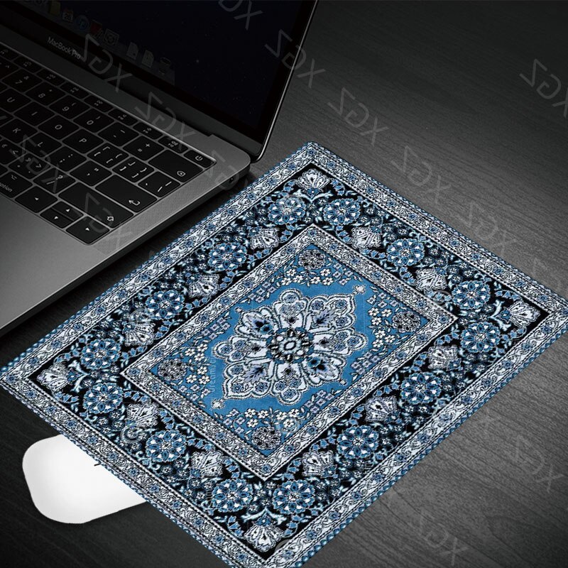 Yzuoan Persian Carpet Big Rubber Non-slip Laptop Gaming Keyboard Mouse Pad for CS GO Dota LOL 22X18CM: 22x18-7
