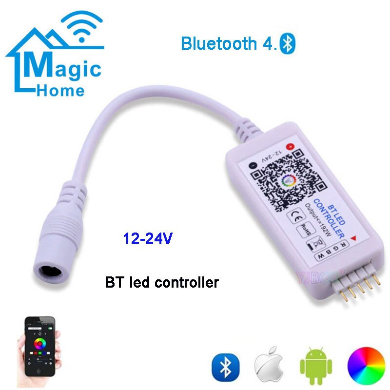 Mini bluetooth rgbw-controller  dc 12-24v 4- kanaals bluetooth rgbw led-controller ios android-app voor rgb rgbw rgbw led-stripverlichting