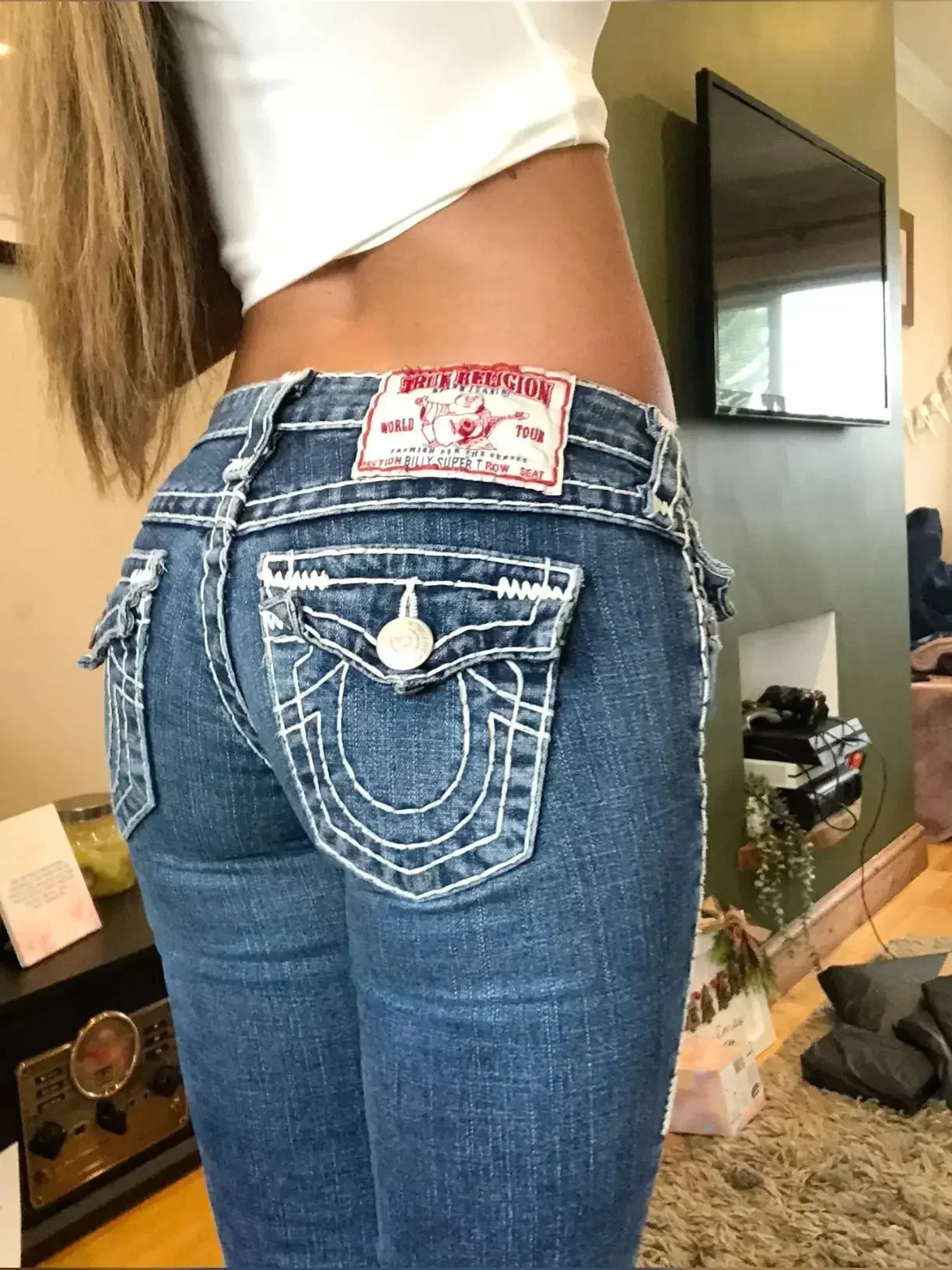 High Waist Buddha Labeling Embroidered Jeans Vintage Gothic Y2K Denim Pants Straight Wide Leg Harajuku Casual Women Clothing