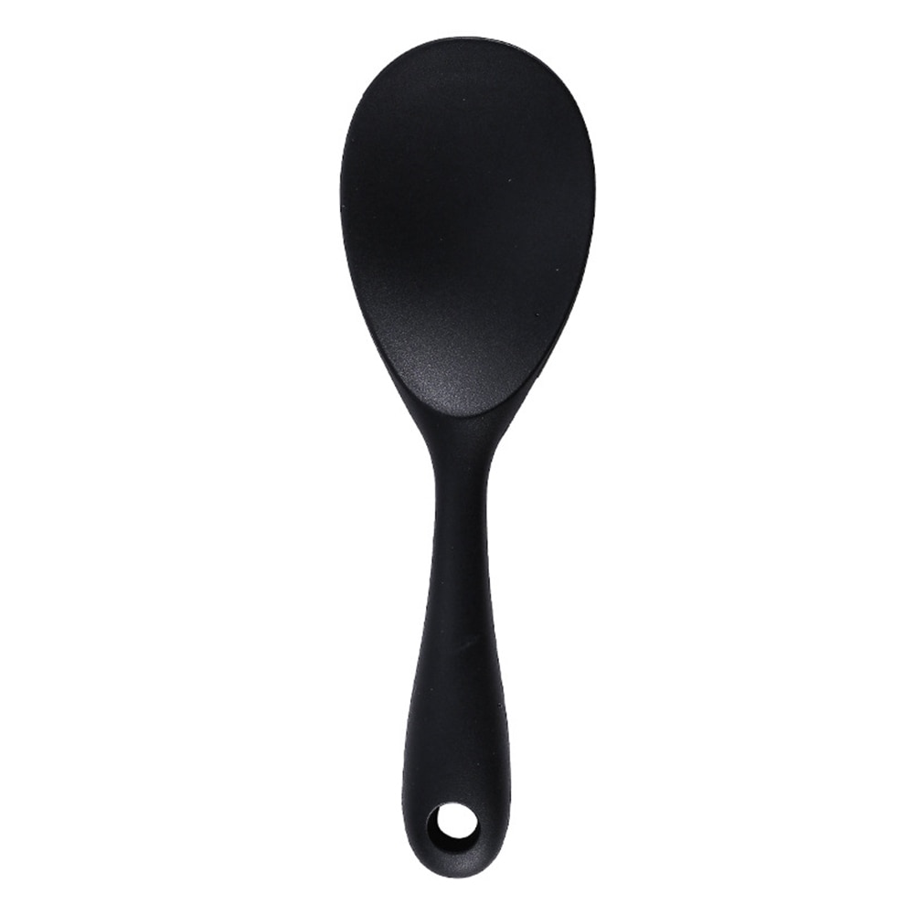 No-stick Silicone Handle Rice Shovel Spoon Cooking Scoop Baking Tool Kitchen Utensils: Black