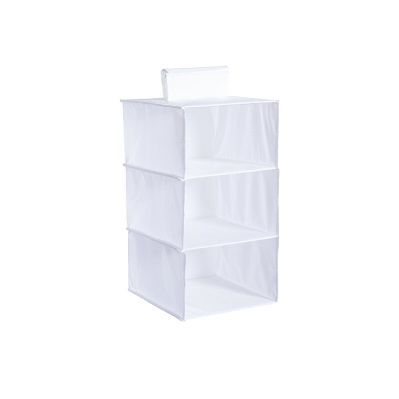 Organizador de armario colgante de 1/3/5 estantes, tela Oxford, plegable, estante de almacenamiento de ropa interior, bolso de mano, accesorios de armario: White-03