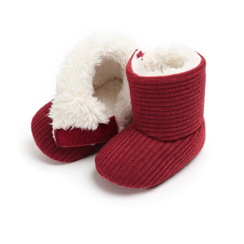 Baby Laarzen Meisje Winter Laarzen Winter Grondwet Ketting Kleur Paars Baby Warmte Warming Schoenen