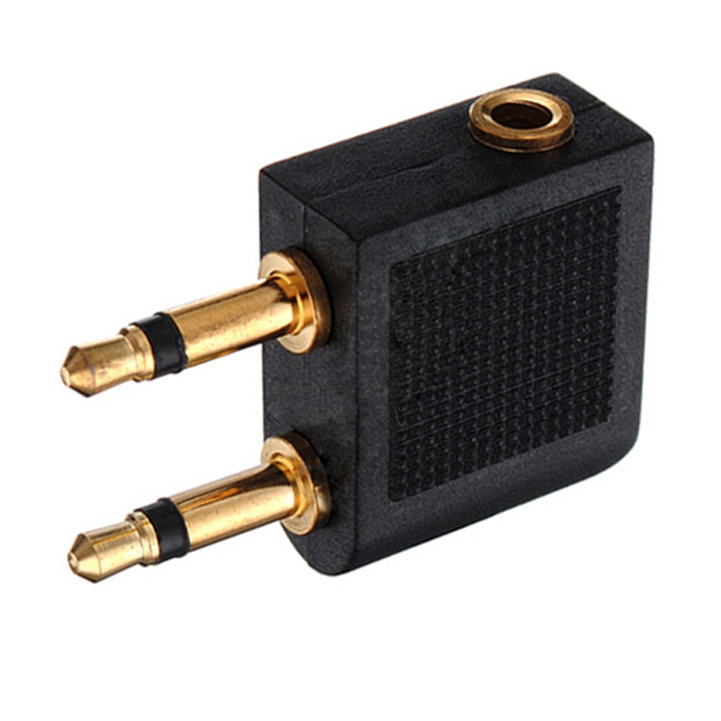 2 st/partier 3.5mm jack ljudadapter flygbolag flygplan resa resande hörlurar hörlurar headset jack adapter